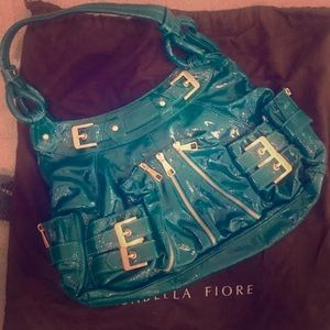 Authentic Isabella Fiore turquoise patent leather